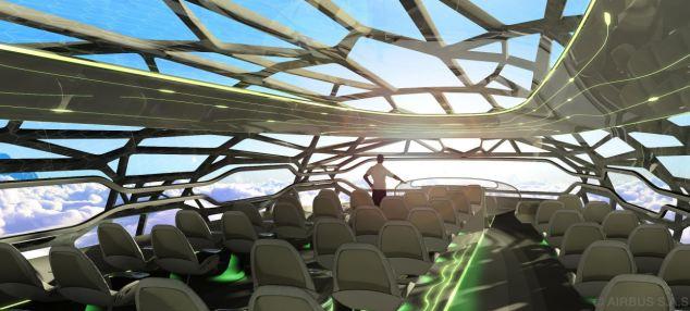 Avion transparent en 2050.