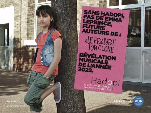 Campagne HADOPI Emma LePrince auteure 640x479 Campagne Hadopi PUR vidéos et affiches