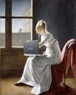 Young Woman Blogging, after Marie-Denise Villers