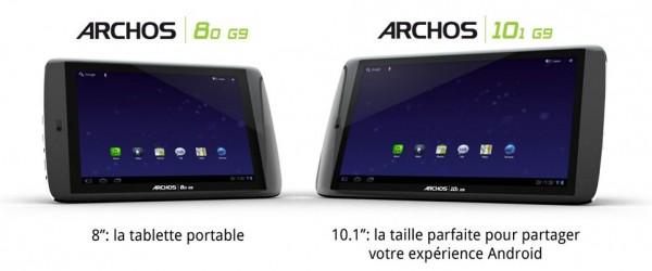 archos g9 600x250 Archos dévoile ses tablettes 80 G9 et 101 G9