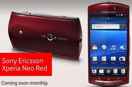 Sony Ericsson Xperia Neo red Sony Ericsson voit rouge