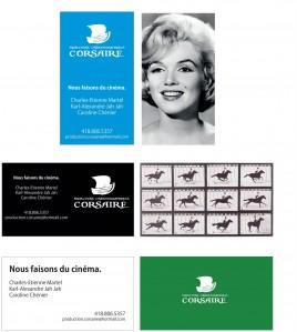 ></div>Cartes d’affaires pour Productions cinématographiques Corsaire