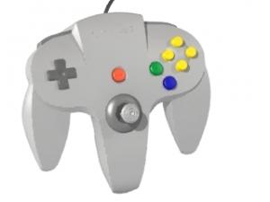 Manette de Nintendo 64 (rendu 3-D)