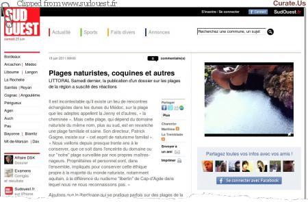 Plages naturistes, coquines et autres