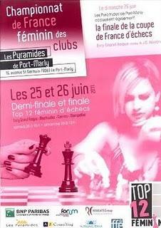 L'affiche du Top 12 féminin d'échecs