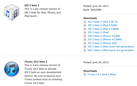 iOS 5: La beta 2 est sorti et déjà jailbreakable!