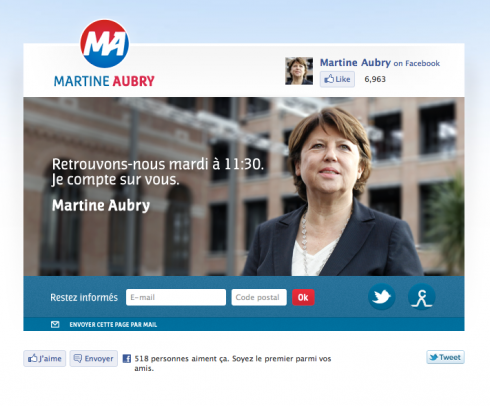 LE NOUVEAU LOGO DE MARTINE AUBRY