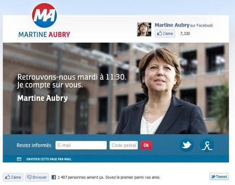 Lancement du site de campagne de Martine Aubry