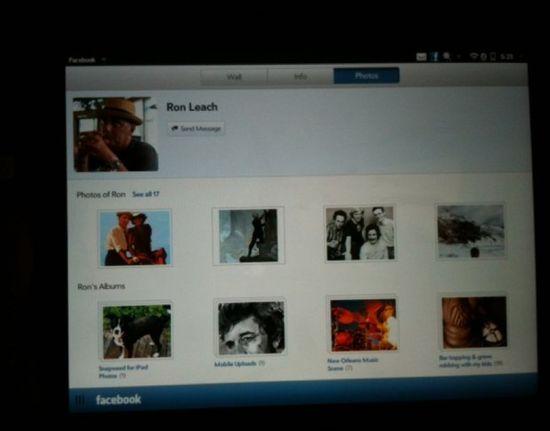 facebook webos 02 Une application Facebook réussie pour la TouchPad dHP