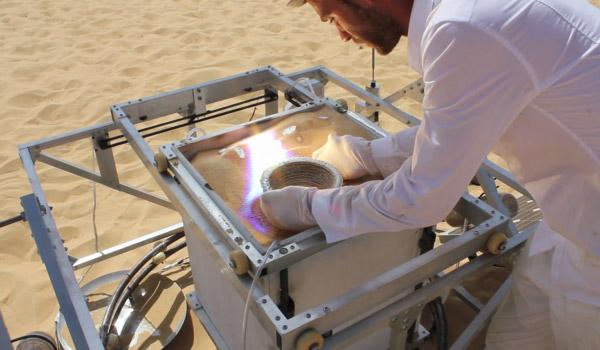 solar De limpression 3D grâce au sable et au soleil du désert