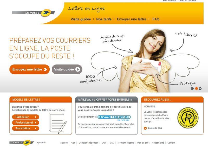 la poste envoyer lettre en ligne