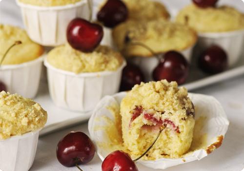 muffins sans gluten aux cerises