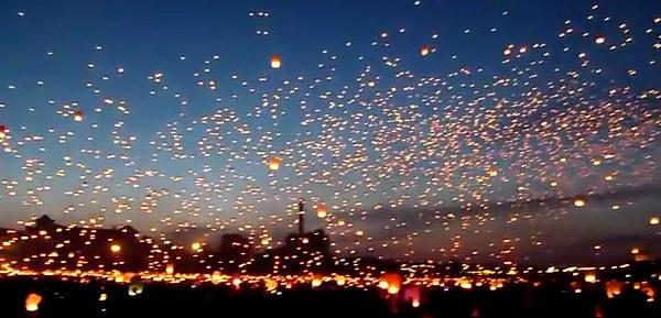 lanternes 8000 lanternes flottantes en Pologne