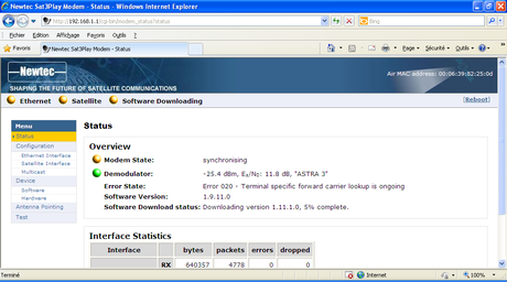 Internet par satellite… ça ne fonctionne pas encore