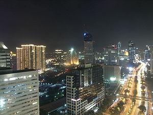 night view of Jakarta, Indonesia