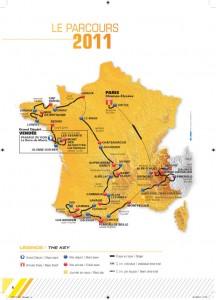carte du Tour de France 2011
