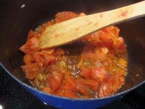 cuisson des tomates pelées