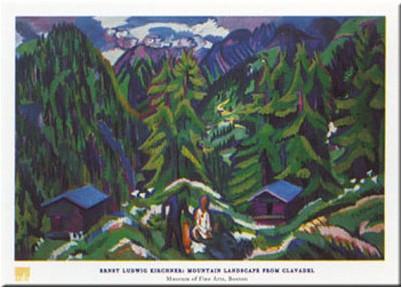  Ernst Ludwig Kirchner - Paysage de montagne. 