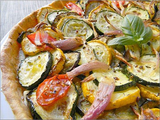 Tarte façon Tian Chèvre & Basilic