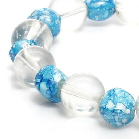 collier perles chihuahua bleu blanc chic glamour original