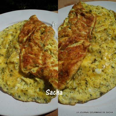 Omelette au thym et Banon sec