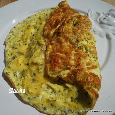 Omelette au thym et Banon sec