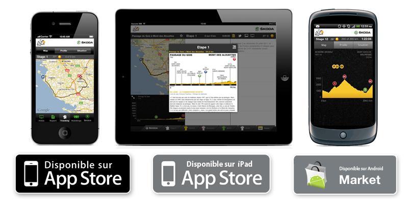 Le Tour de France 2011 sur votre iPhone, iPad et même Android...
