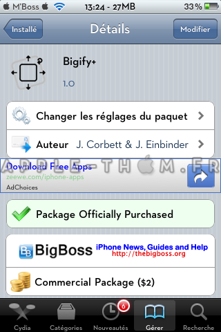 Bigify+: version plus poussée mais payante de Bigify