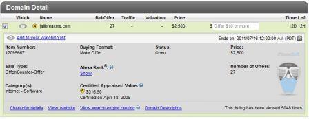 JailbreakMe.com a été vendu !