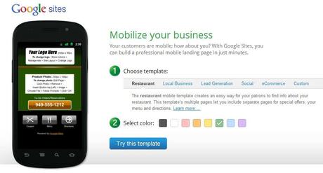 google mobile Un outil pour réaliser un site mobile chez Google