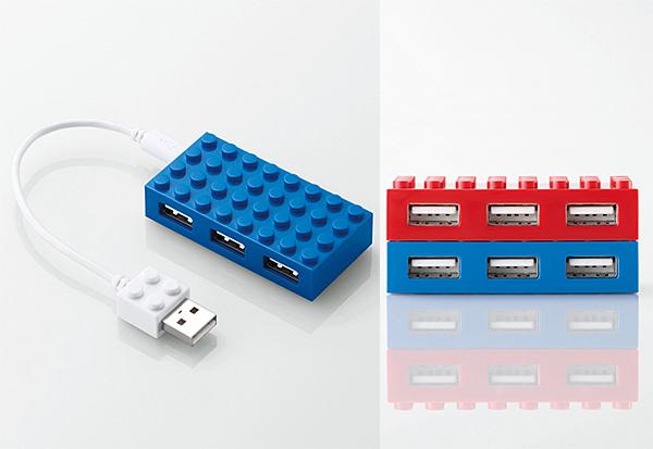 elecom lego toybrick usb hub Un hub USB Lego de plus