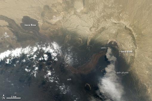 Nabro Volcano photographiés de l'espace