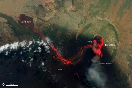 Volcan Nabro infrarouge