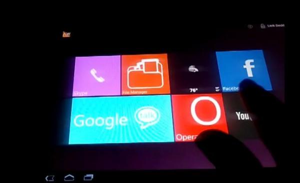 wp8android 600x365 Linterface de Windows 8 sur les tablettes Android