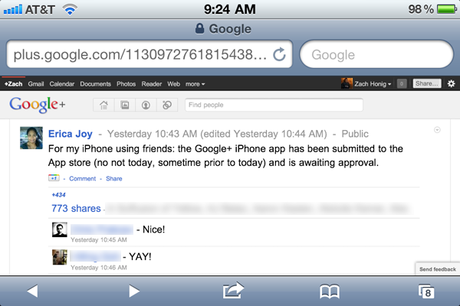 ios google plus Lapplication iOS Google+ arrive !