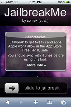 Jaibreak news : jailbreakme.com dispo !