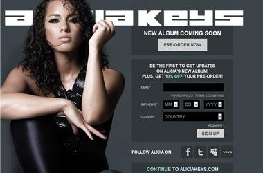 Nouvel album d’Alicia Keys : un site est déjà prêt !