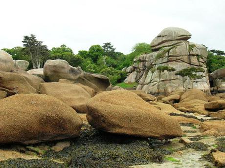 Rochers de granite rose - Photo L Gérard Excursion sur la Côte de Granite Rose, Bretagne Nord