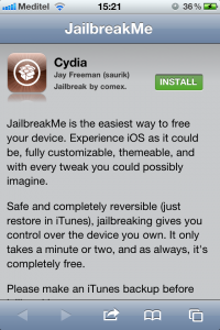 Tuto : Jailbreak d’iOS 4.3.3 avec JailbreakMe 3.0
