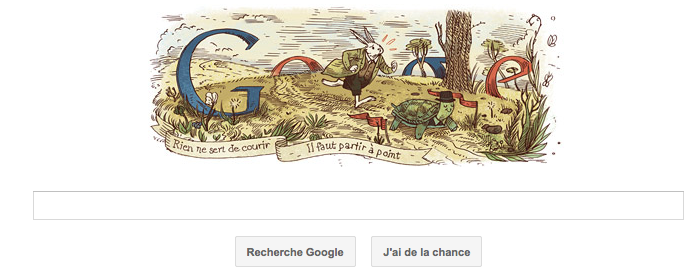 Google : 390ème anniversaire de la naissance de Jean de la Fontaine