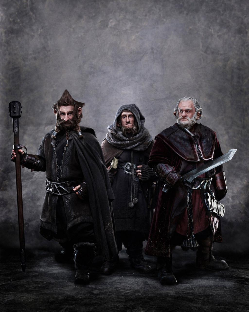 Bilbo le Hobbit : trois nains en photo