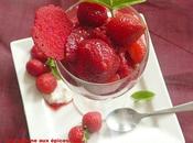 fraises gourmandes coulis saveur framboise dans brousse