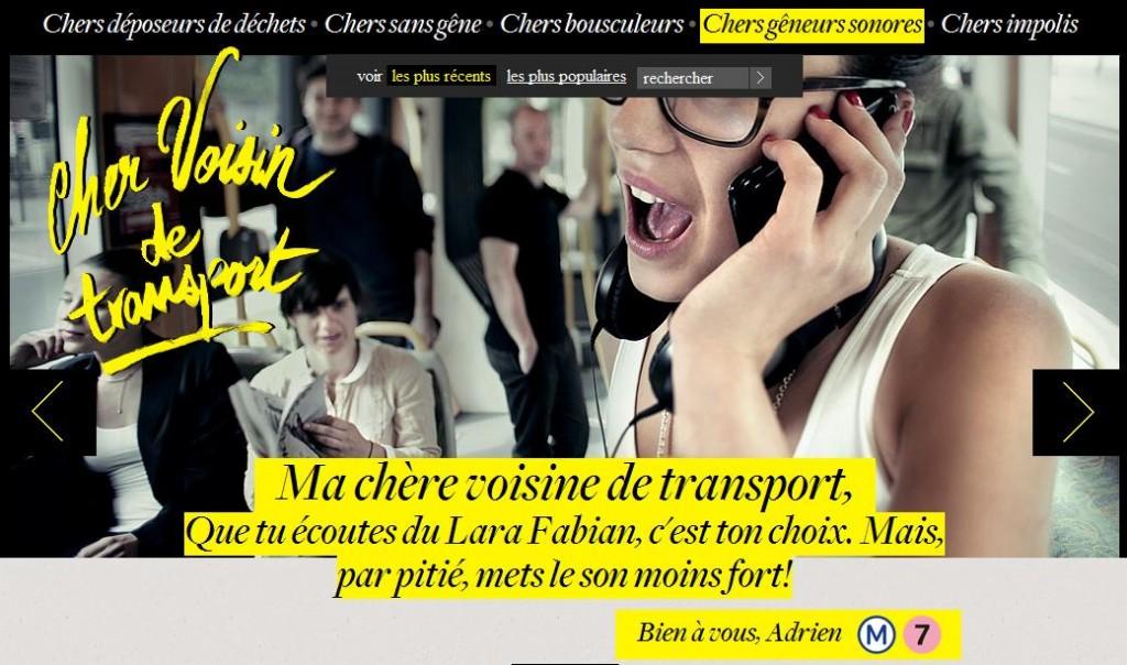 Cher voisin de transport RATP… Je t’aime, moi non plus.