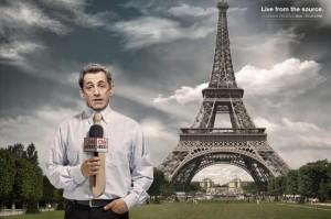 Sarkozy, nouveau reporter de la CNN