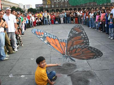 Un papillon géant à Mexico
