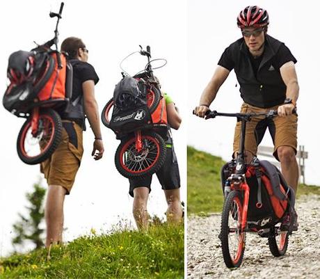 Bergmönch Backpack Scooter Bergmönch Backpack Scooter Un vélo dans votre sac à dos