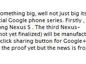 bouton Google+ prochain Nexus