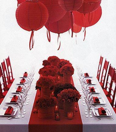 Decoration de mariage rouge