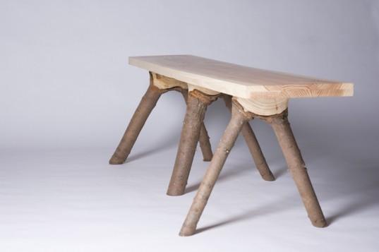 Les tables en bois brut de Lex Pott