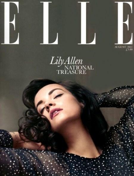 Lily Allen fait la couverture du magazine ELLE britannique, Août 2011